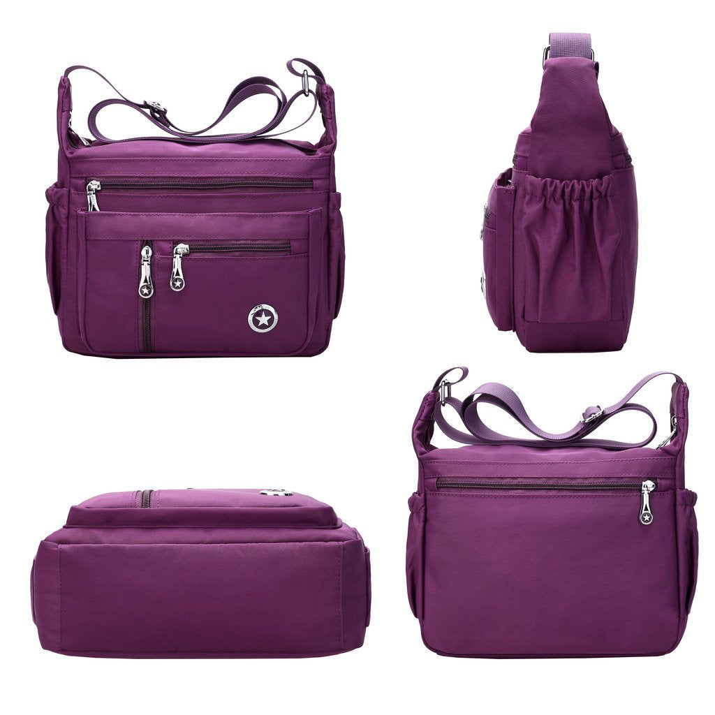 Fabuxry Purses and Shoulder Handbags for Women Crossbody Bag Messenger Bags (Black)