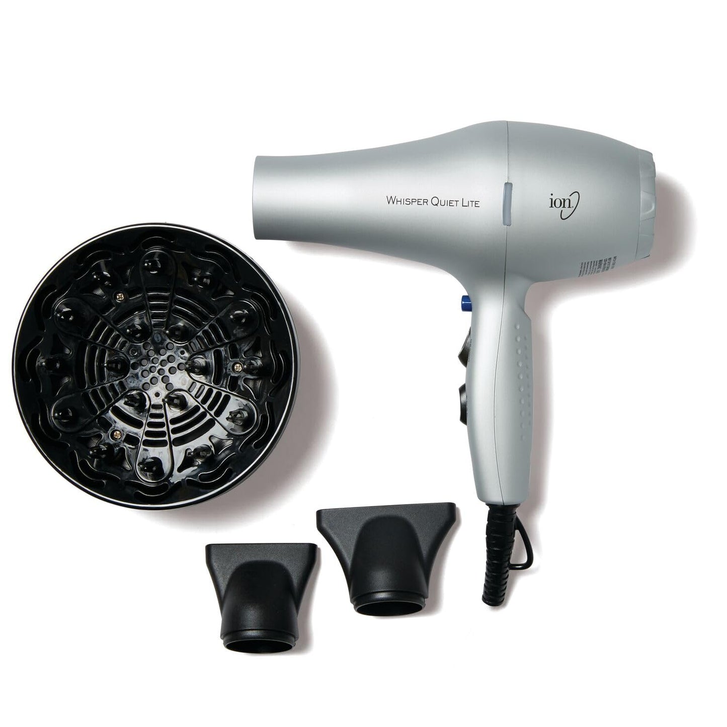 Ion Whisper Quiet Lite Ionic Ceramic Hair Dryer, 1875 Watts, Lightweight, Powerful, 4 Temperatures, 2 Speeds