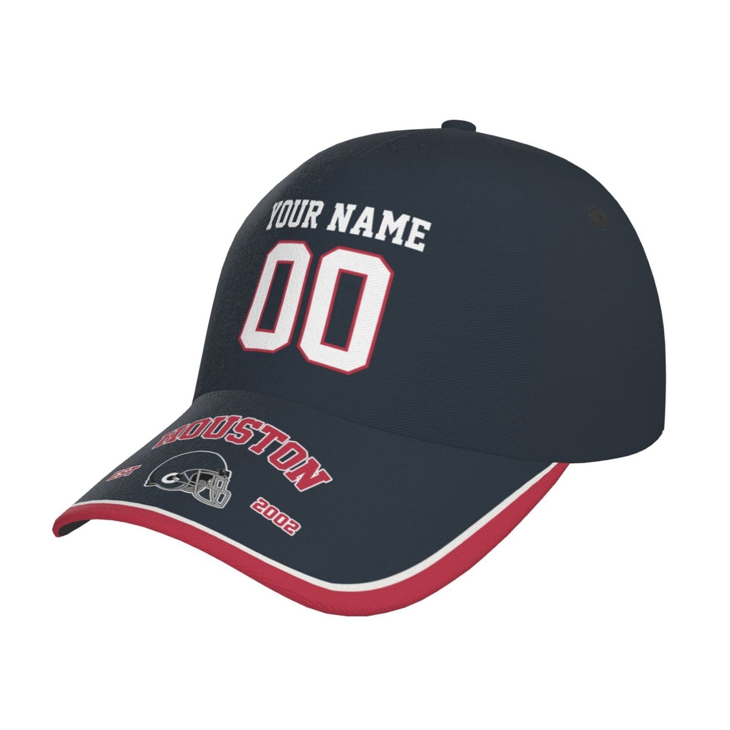 Custom Hats Caps for Men Women, Adjustable Football Style Baseball Hat, Personalized Design Any Name and Number Cap