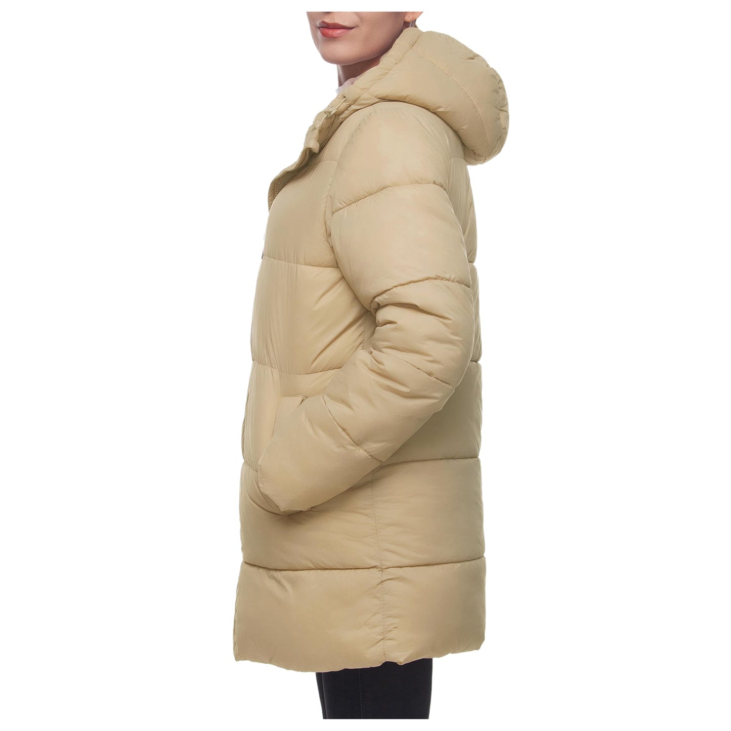 Rokka&Rolla Women's Lightweight Water-Resistant Puffer Jacket Hooded Winter Long Coat