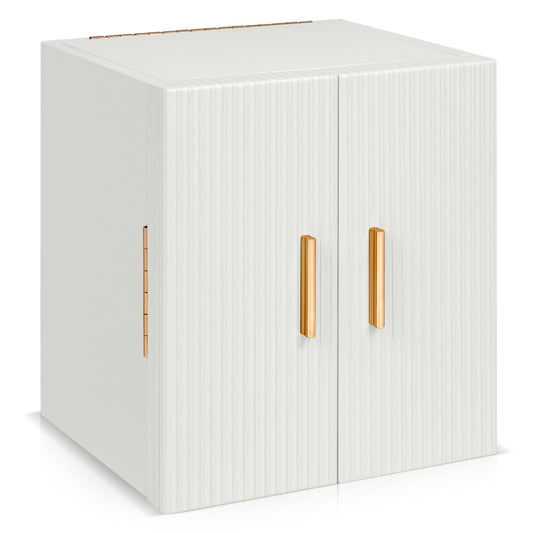 Dajasan Large Jewelry Box for Women, Jewelry Holder Organizer Box with 3 Drawers, 4-Tier Jewelry Storage Organizer with Mirror for Necklace Ring Bracelet Watch, Gift Idea (White)