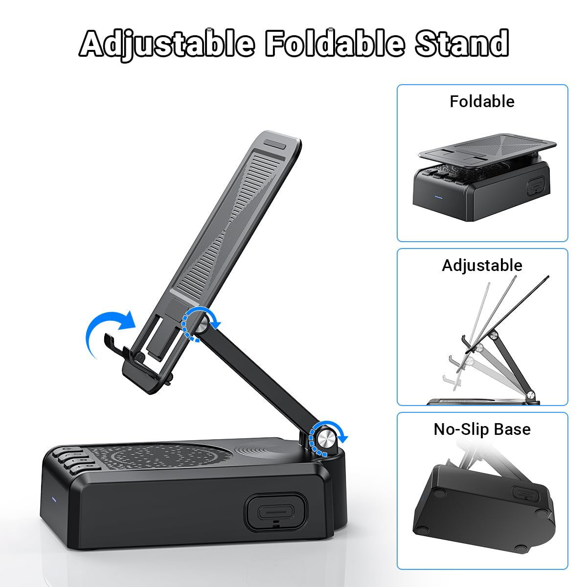 AIKELA Bluetooth Speaker with Video Scrolling Remote and Phone Stand, Phone Speaker Amplifier, Stereo Sound, Adjustable Holder, Gifts for Men Women Teens