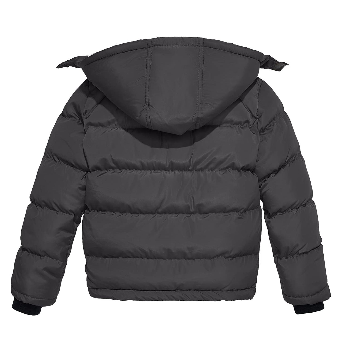 wantdo Boy's Waterproof Winter Jacket Hooded Puffer Coats Jackets Dark Gray Size 8