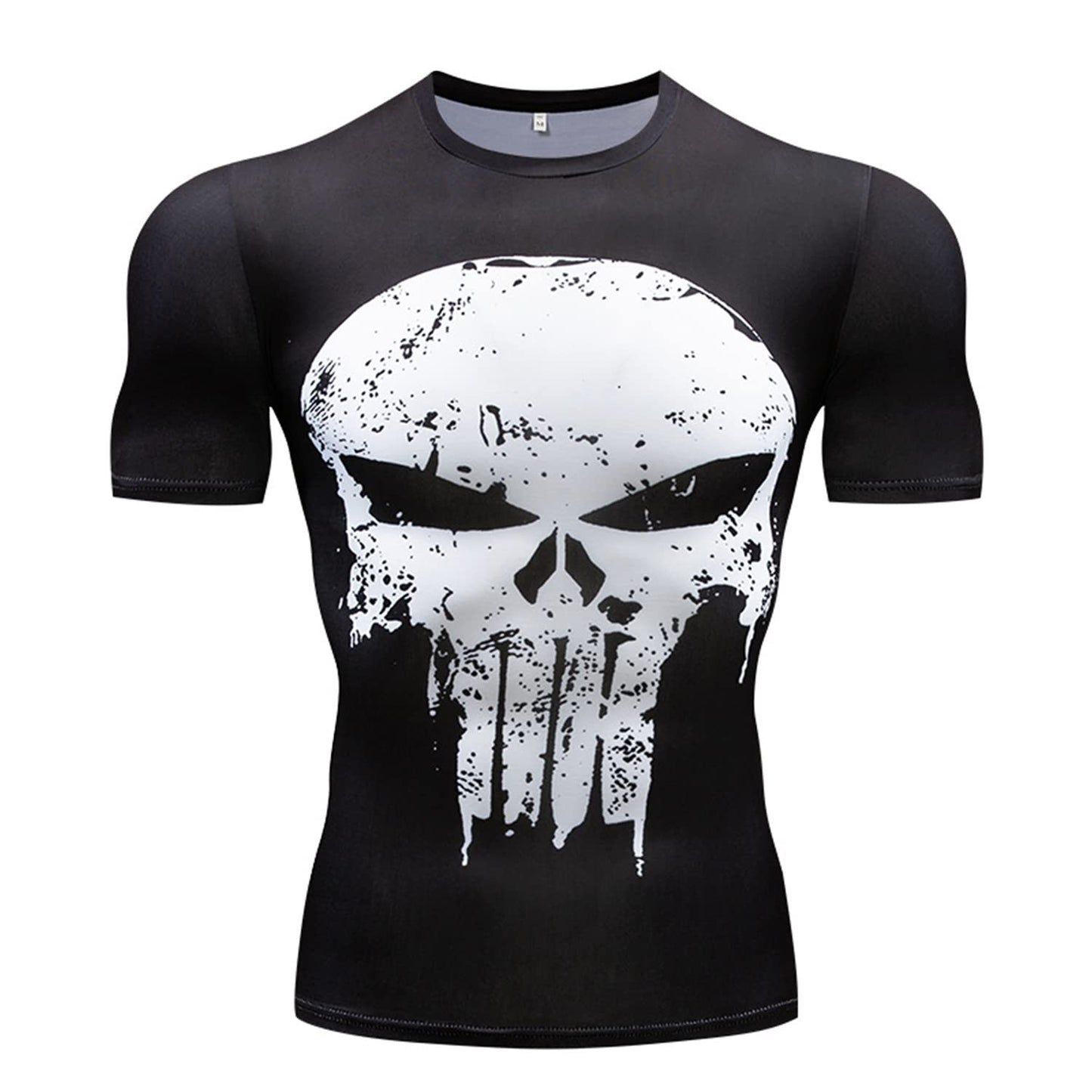 Men's Compression Shirt, Soft Short Sleeve 3D Print Fitness Sports Shirt Gym T-Shirt