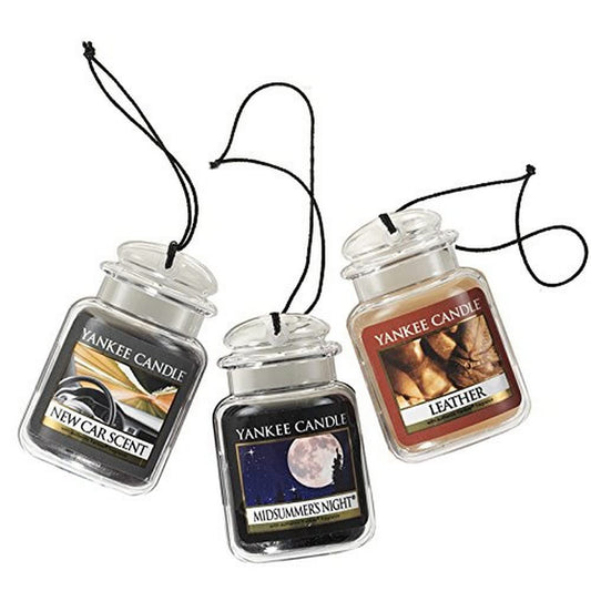 Yankee Candle Hanging Car Jar® Ultimate 3-Pack Air Fresheners Neutralizes Odors Up to 30 Days Includes: Beach Walk Pink Sands and Sun and Sand (Pack of 3)
