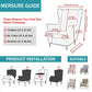 Wing Chair Slipcovers 2 Pieces Stretch Spandex Wingback Chair Covers Sofa Slipcover Printing Wingback Armchair Slipcovers Furniture Protector Couch Soft with Elastic Bottom for Wingback Chairs,13