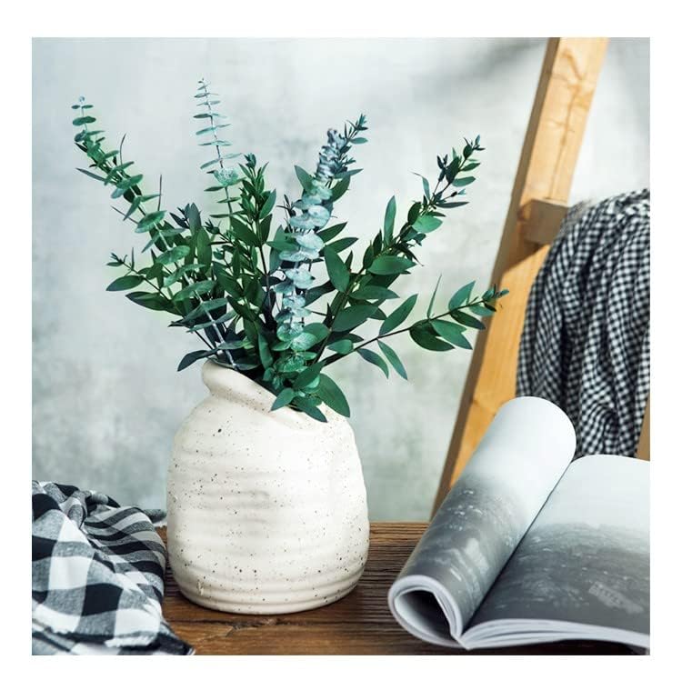 20+ Small Dried Eucalyptus Stems, 7-14 Pcs Preserved Greenery Plants Branches, 17'' Natural Real Eucalyptus Bundles for Shower, Green Leaves Plant for Arrangement, Wedding, Office, Home Decor(4oz)