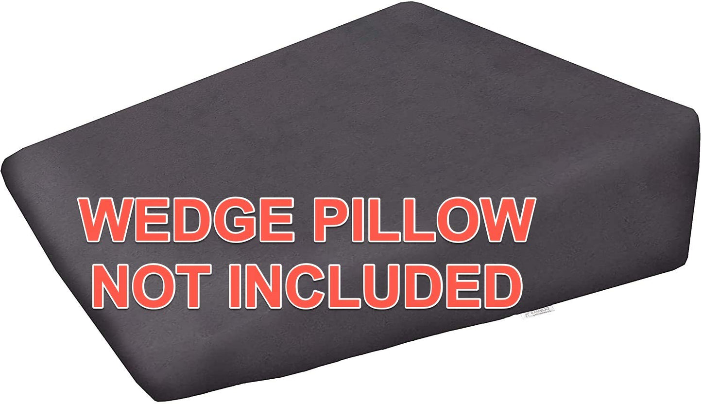 Relax Home Life Wedge Pillowcase Designed to Fit Our 7.5" Bed Wedge 25" W x 26" L x 7.5" H, Allergy Friendly 100% Egyptian Cotton Replacement Cover, Fits Sleeping Wedges Up to 27" W x 27" L x 8H