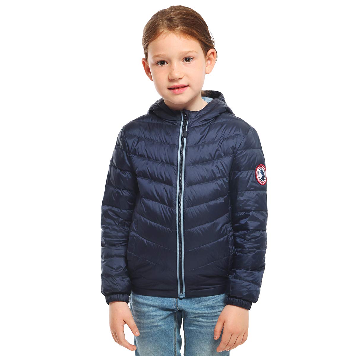 Rokka&Rolla Girls' Ultra Lightweight Packable Down Puffer Jacket Coat