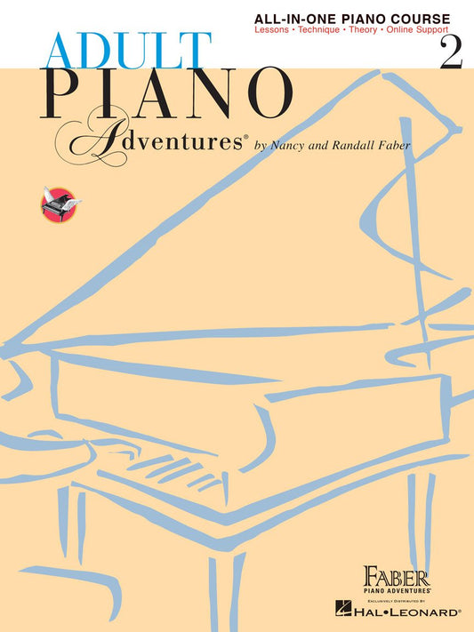 Adult Piano Adventures: All-in-One Piano Course - Book 2 | Early Intermediate Piano Method with Online Audio | Songbook with Sheet Music and Theory for Adults | Faber Piano Book for Chord Playing
