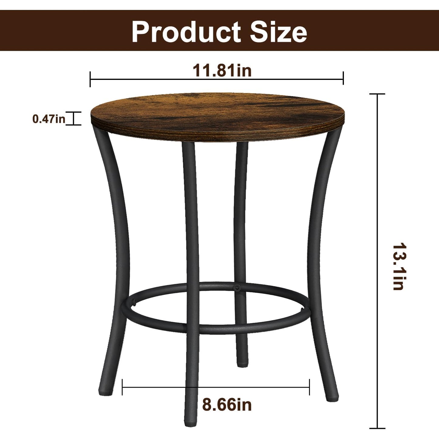 YINMIT Plant Stand Indoor, Round Plant Pots,Flower Pots for Indoor Plants, Adjustable Plant Shelf for Multiple Plant , Corner Plant Stand for Living Room Balcony Patio & Garden (Brown, Small)