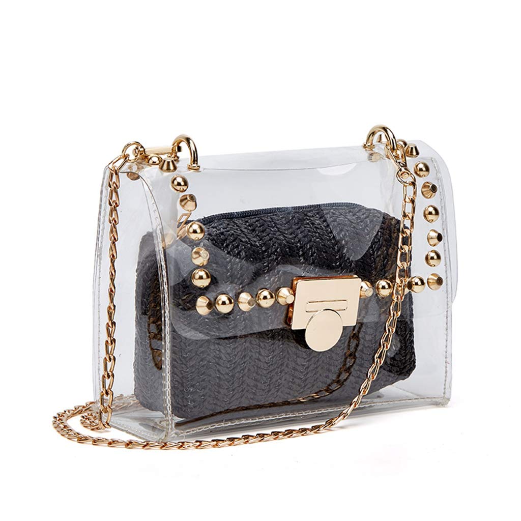 YYW Clear Purse - Stadium Approved Women's Small Crossbody Bag, Clutch, Jelly Handbag