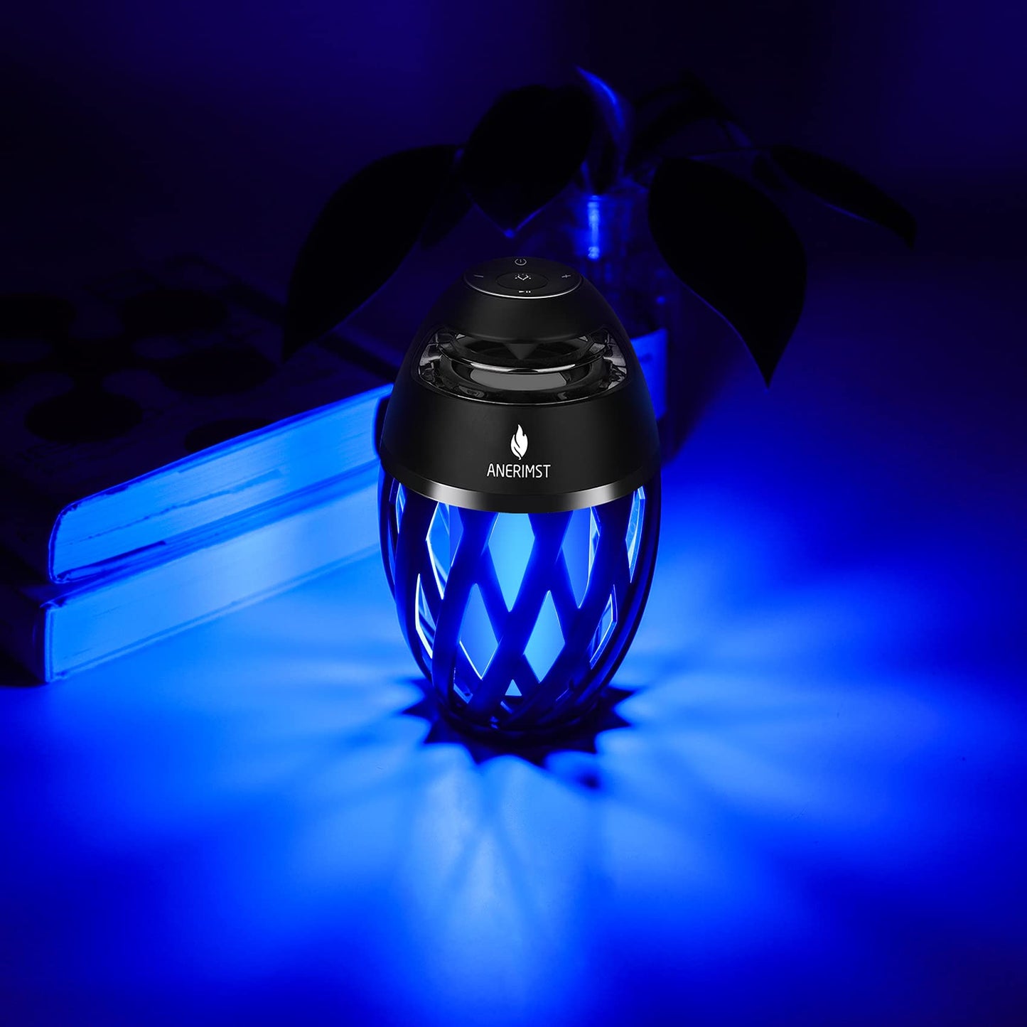 ANERIMST Unique Gifts for Men, Outdoor Bluetooth Speaker Waterproof Wireless with Torch LED Light, Birthday Gift for Boyfriend Him Dad, Cool for Garden, Patio, Outside (Blue Light)