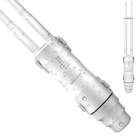 AC1200 Outdoor WiFi Extender Long Range, WAVLINK Weatherproof WiFi Extender Signal Booster Outdoor with POE, Dual Band 2.4/5GHz, Support AP/Repeater/Router Mode, for Yard/Patio/Rural Areas