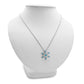Amanda Rose Collection Sterling Silver Snowflake Pendant Necklace with Blue and White Austrian Crystals