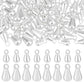 Beebeecraft 1 Box 80Pcs Teardrop Charms Dangle End Beads Extender Chain Drop Water Charms for Jewelry Making Findings