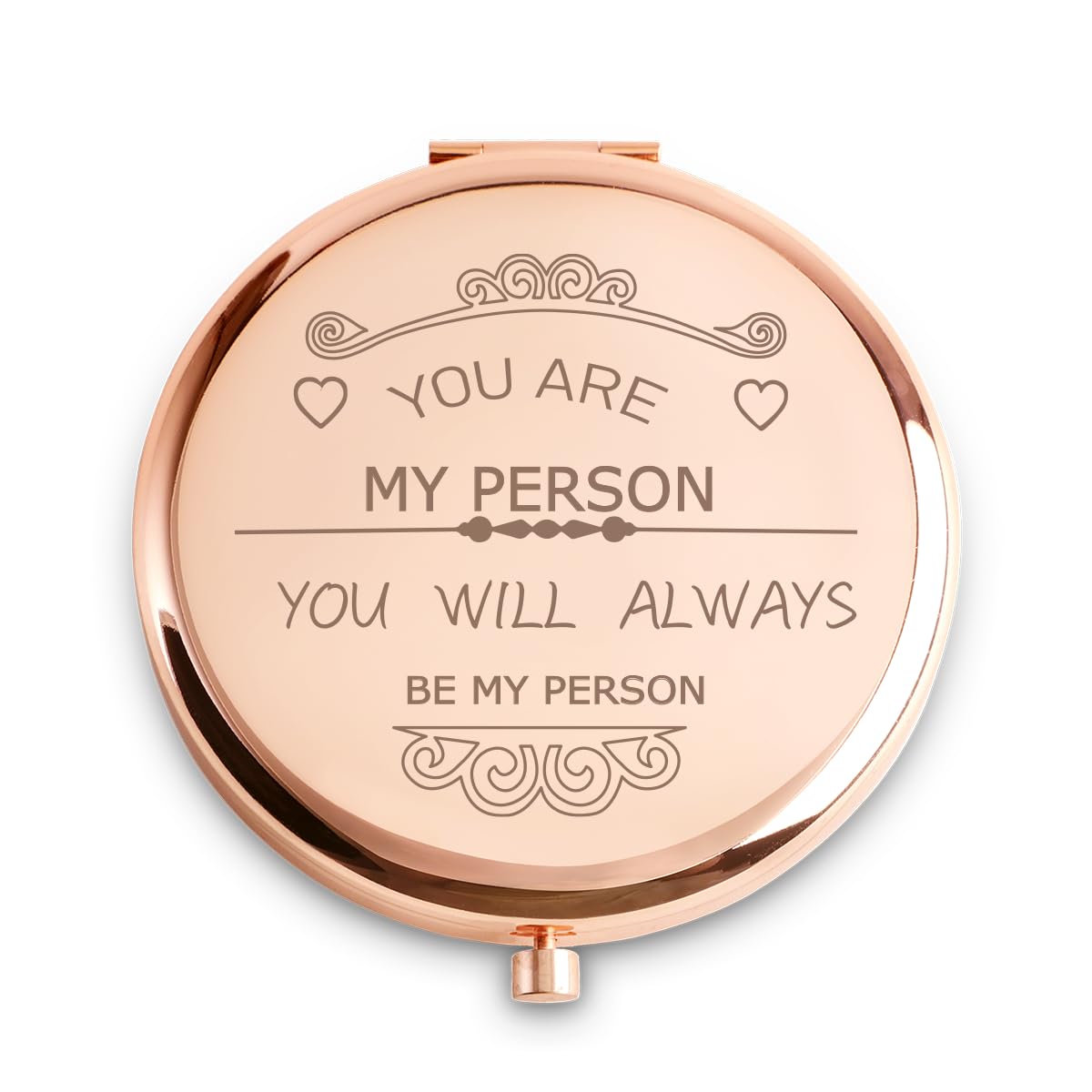 Inspirational Gifts for Women Girls, Personalized Compact Mirror, Friendship Gifts, 2025 Graduation Gifts for Her, Unique Mothers Day Birthday Gifts for Friends Mom Wife Sister Daughter Niece Grandma