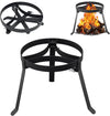 Cooking Tripod for Campfire, 9.8Inch Durable Steel Campfire Tripod for Cooking for Dutch Oven Outdoor Cooking, Foldable Fire Pit Stand with Black Heat Resistant Coating