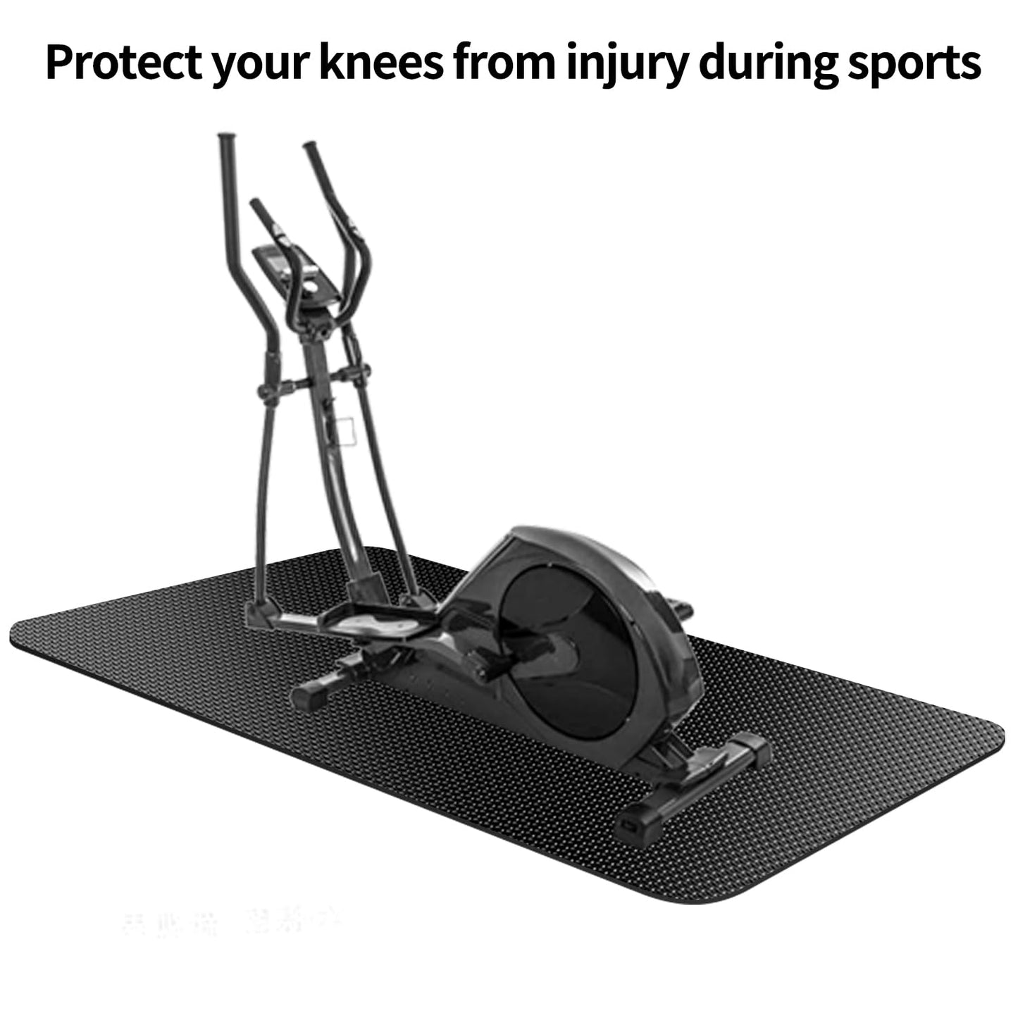 Treadmill Mat,Bike Mat Compatible with Peloton Bike Elliptical Treadmill,Folding Pad Exercise Equipment Under Exercise Trainer Pad for Stationary Indoor Spin