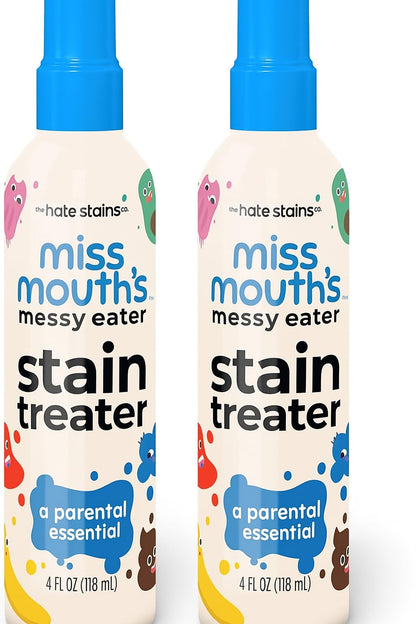 Miss Mouth's Messy Eater Stain Treater Spray - 4oz Stain Remover - Newborn & Baby Essentials - No Dry Cleaning Food, Grease, Coffee Off Laundry, Underwear, Fabric