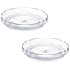 2 Pack 9 Inch Clear Acrylic Lazy Susan, Non-Skid Turntable Organizer for Cabinet, Kitchen, Pantry Organization Storage, Refrigerator, Vanity Makeup, Bathroom Countertop Organizing, Rotating Spice Rack