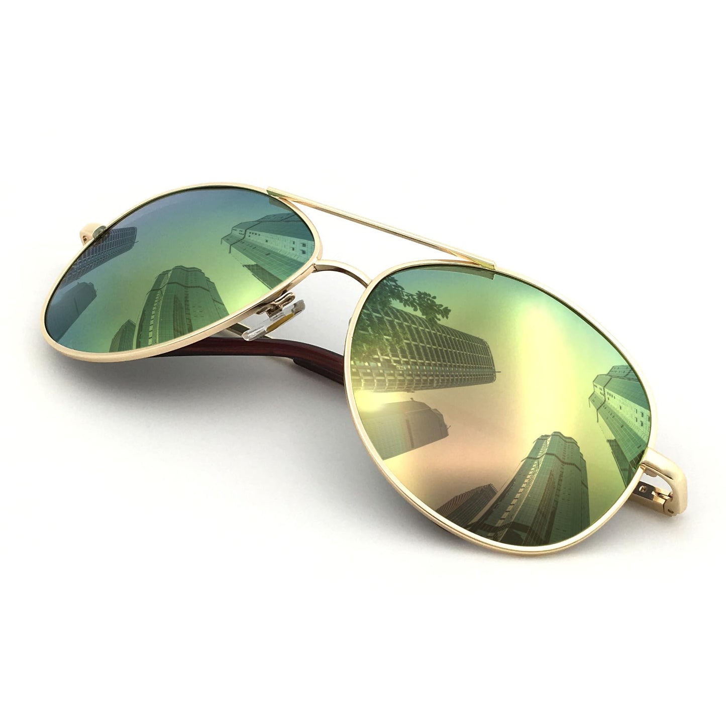 J+S Premium Military Style Classic Aviator Sunglasses, Polarized, 100% UV protection for Men Women