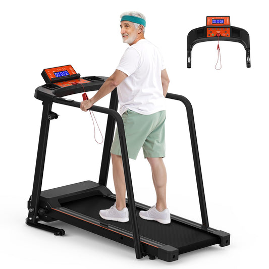 ACTWIND Walking Treadmill with Long Handles for Seniors, Treadmills for Home 300 lbs Capacity, Recovery Fitness Exercise Machine with Stable and Safe Structural Design, APP Control