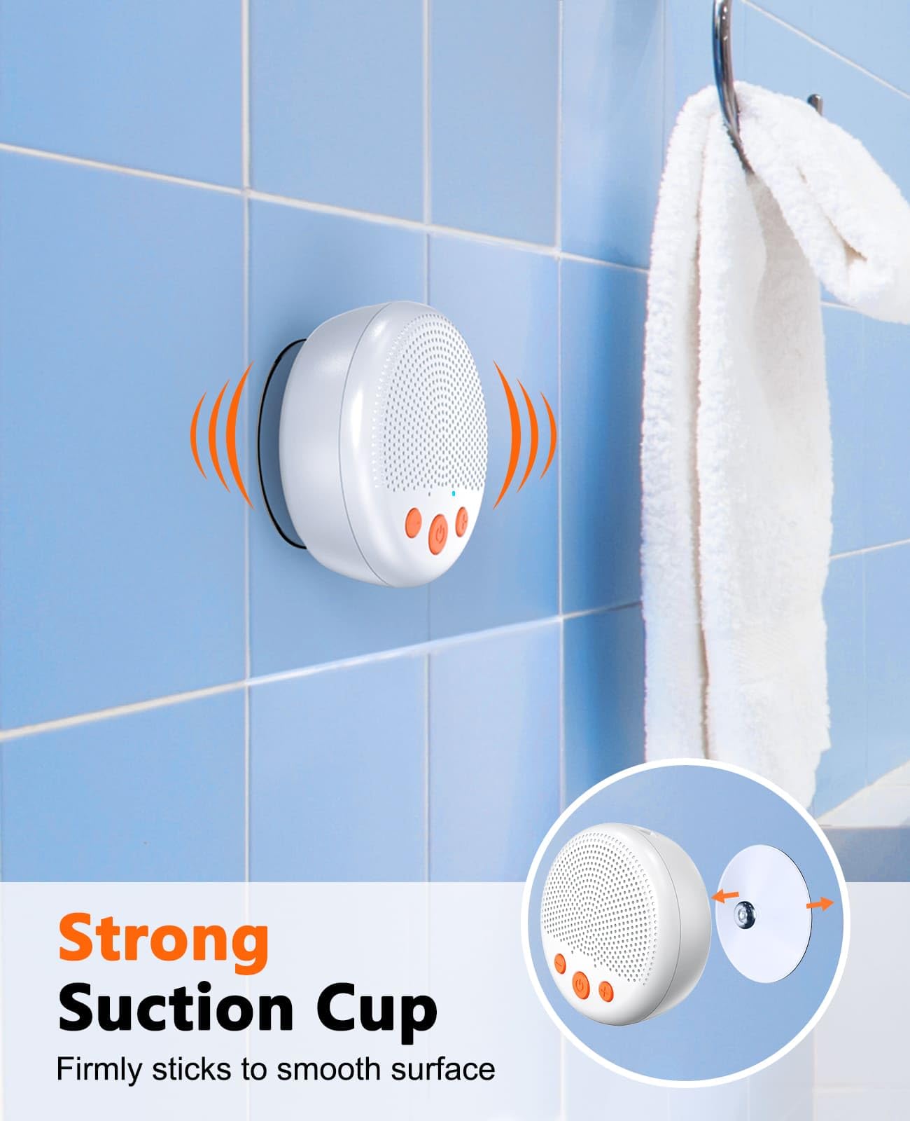 LENRUE Shower Speaker, Bluetooth Waterproof Speaker Wireless, Portable Speakers with Clear Loud Sound, Suction Cup, Lanyard, Ideas Gifts