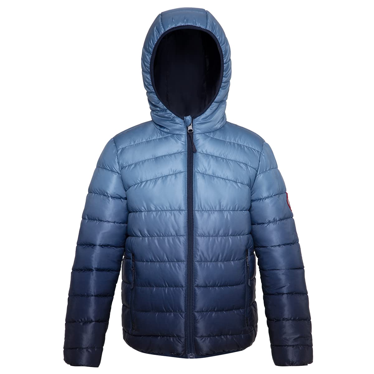Rokka&Rolla Boys' Reversible Lightweight Puffer Jacket Hooded Water-Resistant Winter Coat