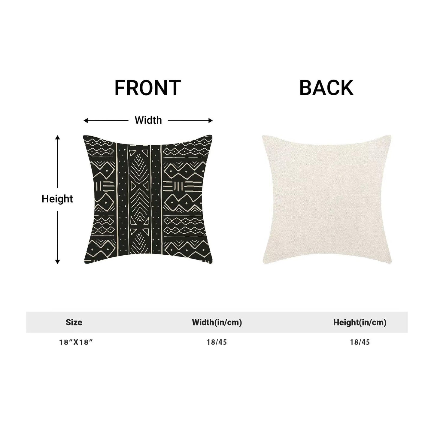 Abstract Line Throw Pillow Covers 18x18 Inch Set of 2, Black Line Decoration Throw Pillow Covers Decorative Art Outdoor Cushion Cover for Sofa Couch Farmhouse Room Bed Decor