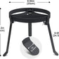 Cooking Tripod for Campfire, 9.8Inch Durable Steel Campfire Tripod for Cooking for Dutch Oven Outdoor Cooking, Foldable Fire Pit Stand with Black Heat Resistant Coating