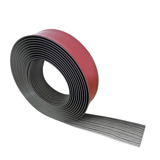 Vinyl Floor Transition Strip Self Adhesive 1.57"×10' Gray Wood Grain Floor Divider Strip Flooring Transition Strips for Laminate Flooring, Uneven Floors, Carpet, Tiles(10FT,1.57in,Gray Wood Grain)