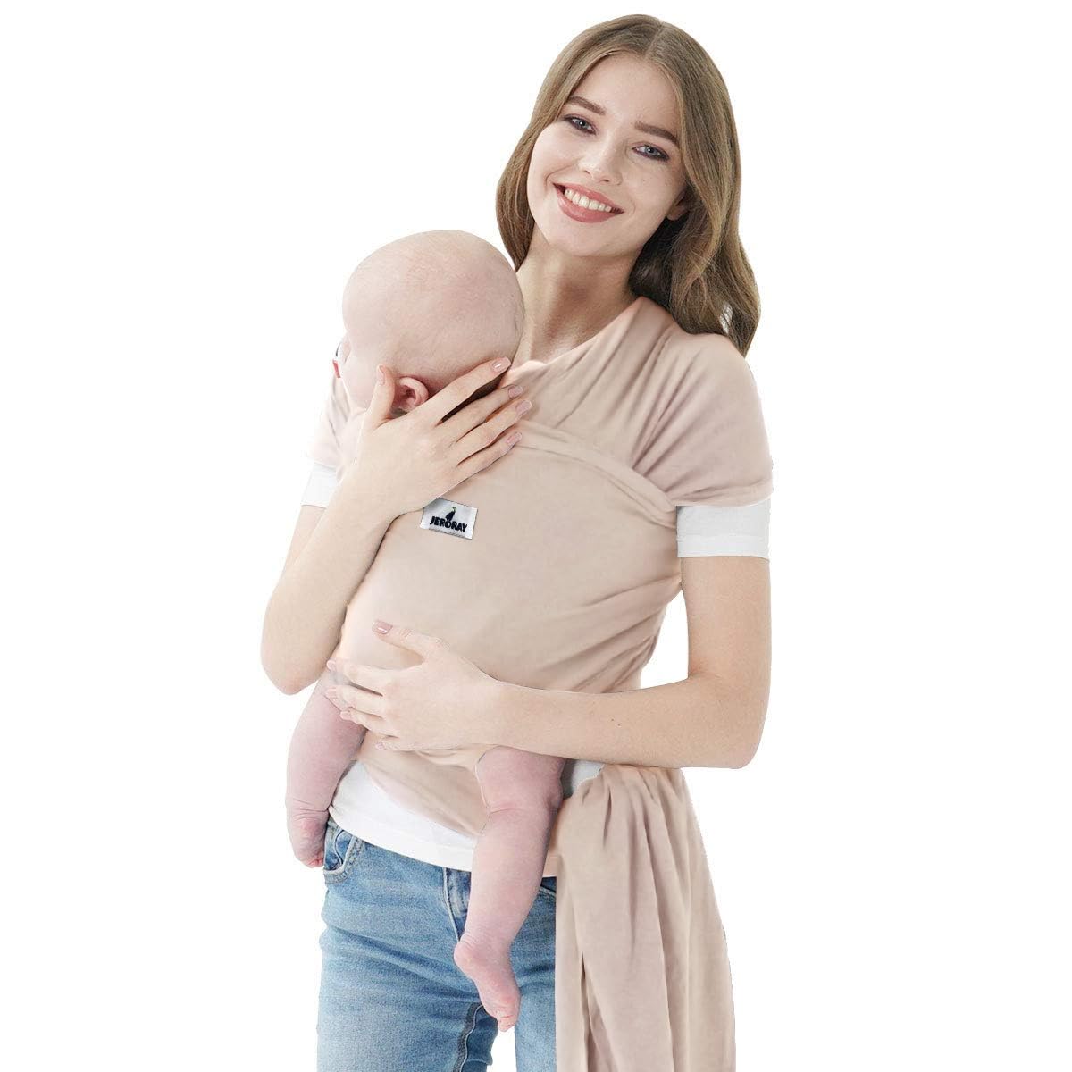 Baby Wraps Carrier, Jeroray Baby Carrier,Hands Free Infant Carrier, Lightweight,Breathable,Softness,Heather Grey