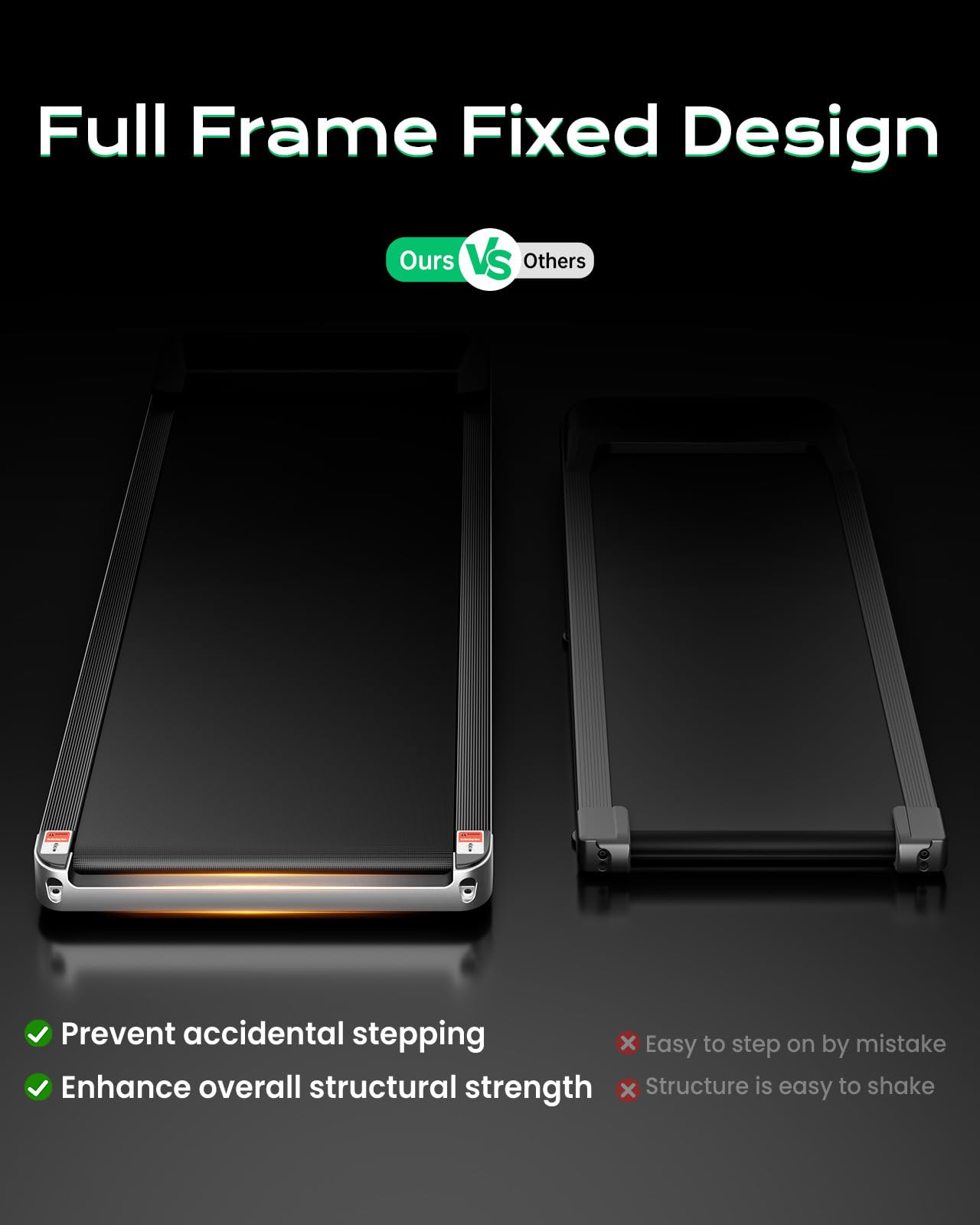 TREAFLOW Walking Pad,Treadmill with Incline for Home, 2.5HP Portable Under Desk Treadmill with 265 Lbs