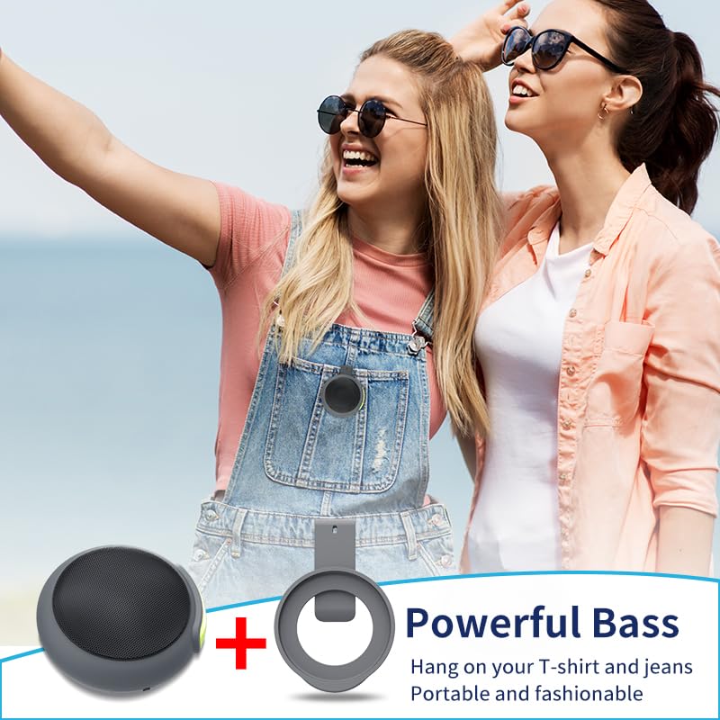 ultrapopp Wearable Bluetooth Speaker, Clip On Mini Speaker, Small Portable Speakers Built in White Noise Sound for Baby and Adult, 9.5H Playtime, IPX6 Waterproof