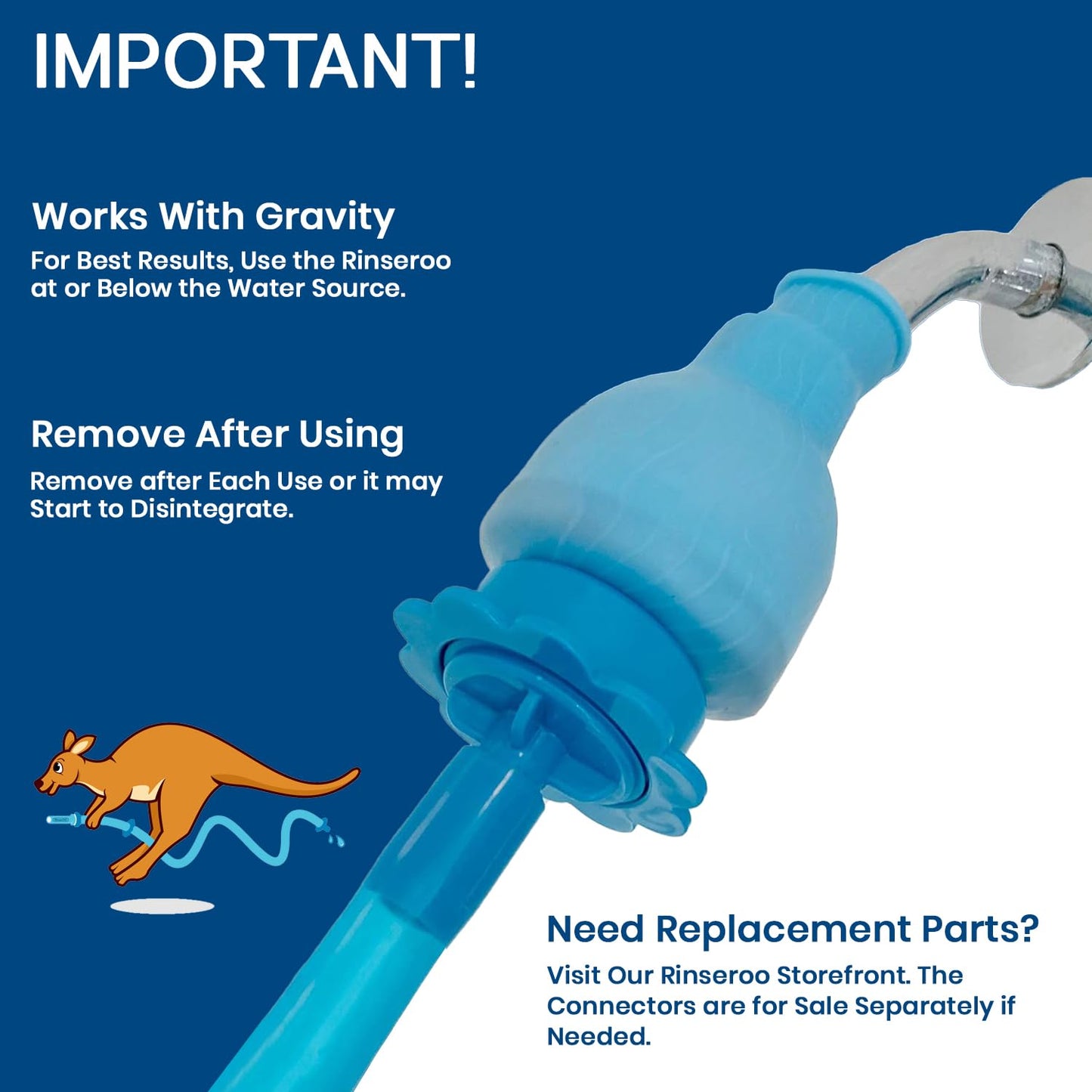 Rinseroo Dog Spot Washer – 6ft Slip-On Shower Hose for Easy Pet Rinsing, Fits Showerheads Up to 4” – Stress-Free Way to Clean Dogs Without a Full Bath, Shark Tank Product (Not for Tubs)