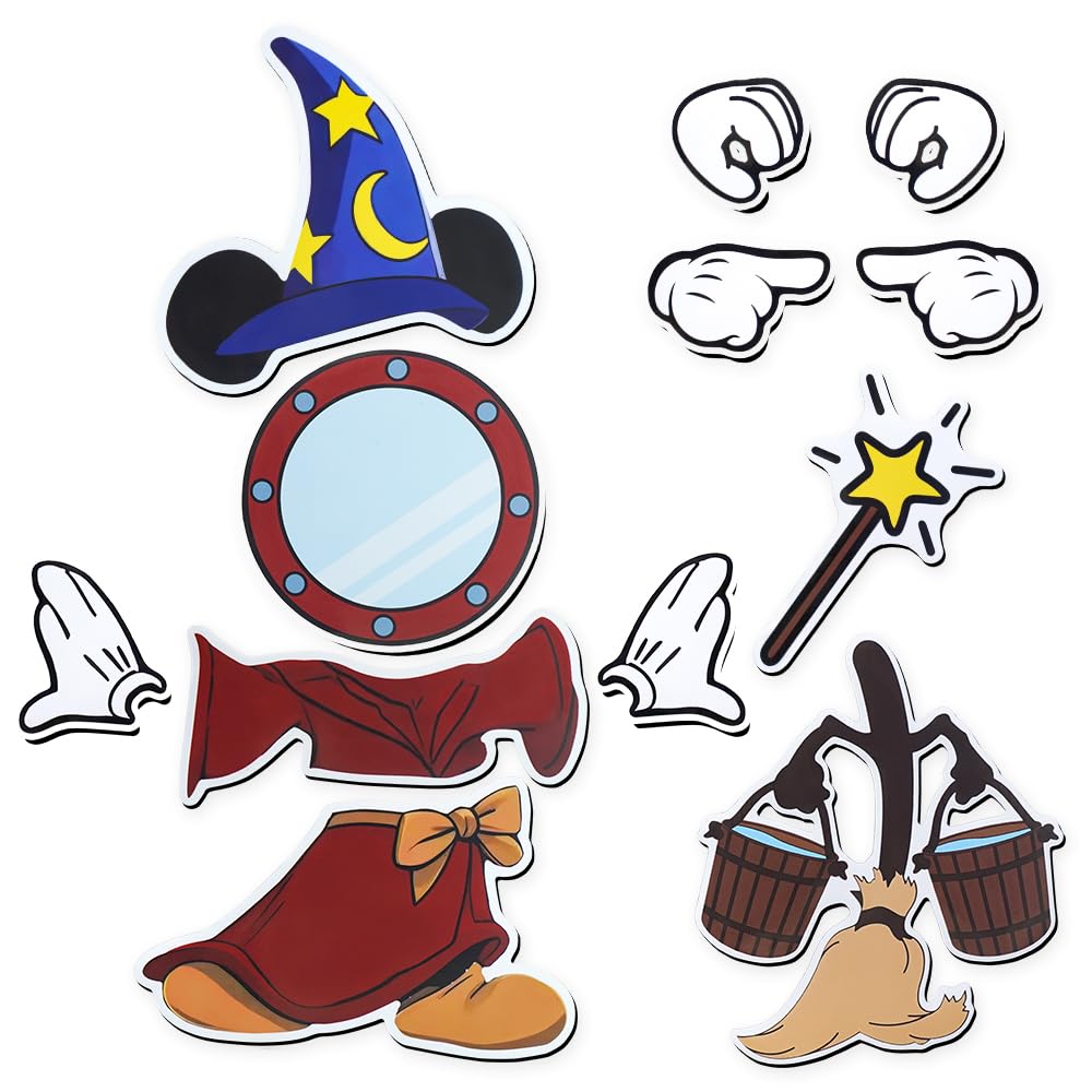 YZFDUI Cruise Door Magnets 12Pcs - Magical Mouse Theme Waterproof Magnetic Stickers for Refrigerator, Garage, Outdoor - Holiday Carnival Ship Cabin Decor