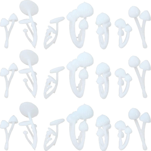 21PCS Plastic Handmade Mini Mushrooms, Resin Jewelry Making Supplies, DIY Craft Resin Filling Micro Landscape Small Mushroom