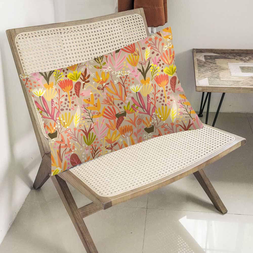 Easternproject Farmhouse Floral Design Pillowcases 20x26 Inch Colorful Flowers Print Pillow Case Soft Bed Throw Pillow Covers for Bedroom Sofa Couch Long Standard