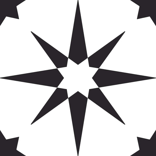 FloorPops FP2948 Altair Peel & Stick Floor Tiles, Black