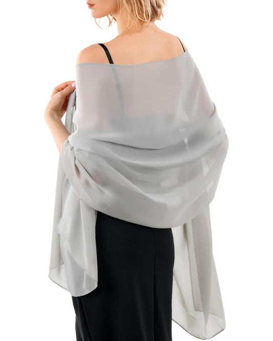 FURTALK Chiffon Shawl Wraps for Women Evening Dresses Soft Scarf Formal Wedding Bridal Scarves
