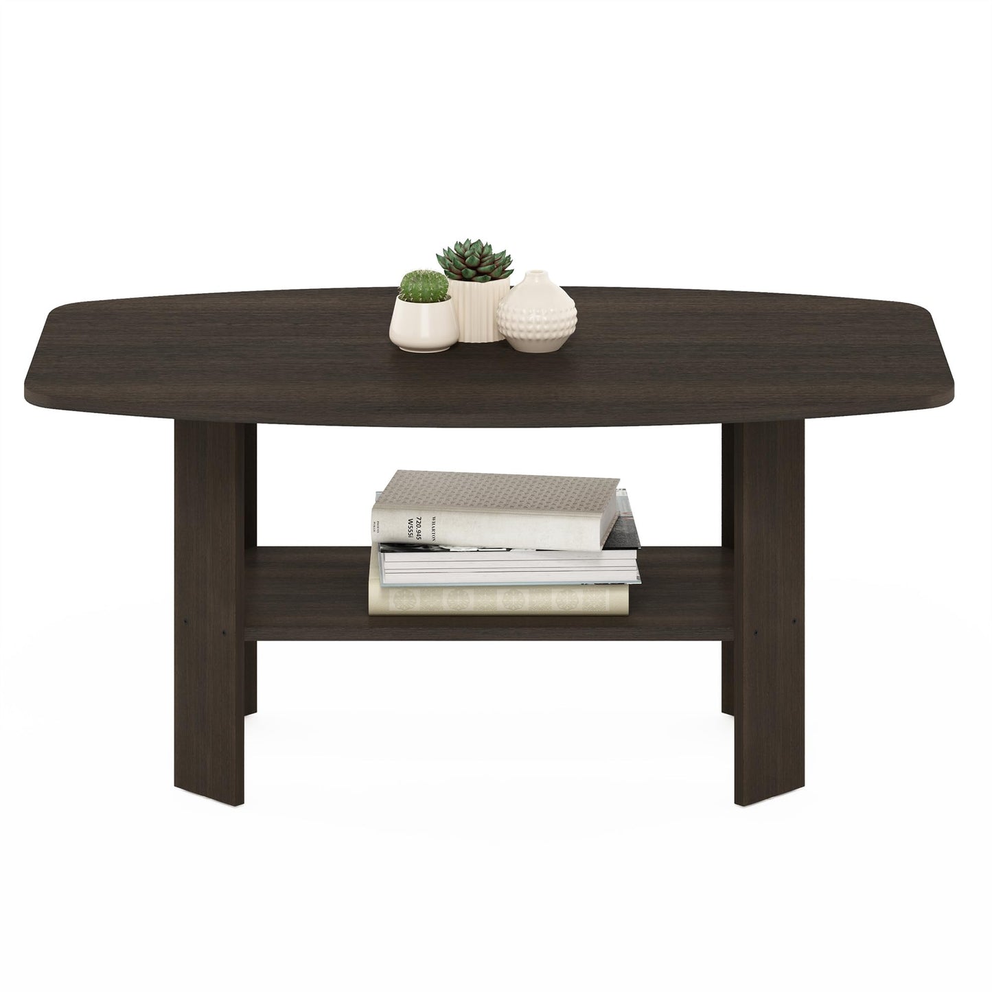 Furinno Simple Design Coffee Table, Dark Brown