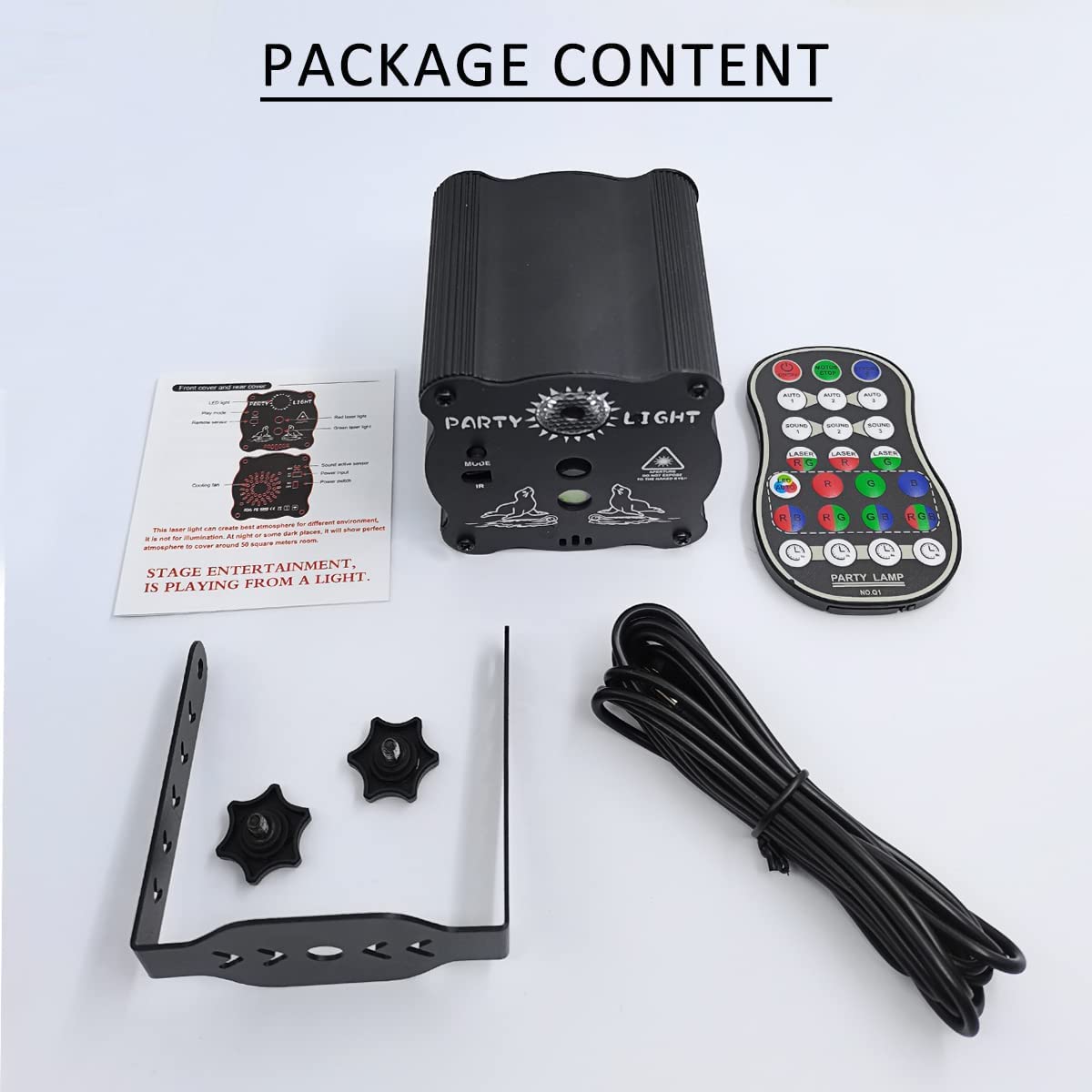 Party Lights DJ Disco Lights, Sound Activated with Remote Control for Dance Party Karaoke Living Room Pub