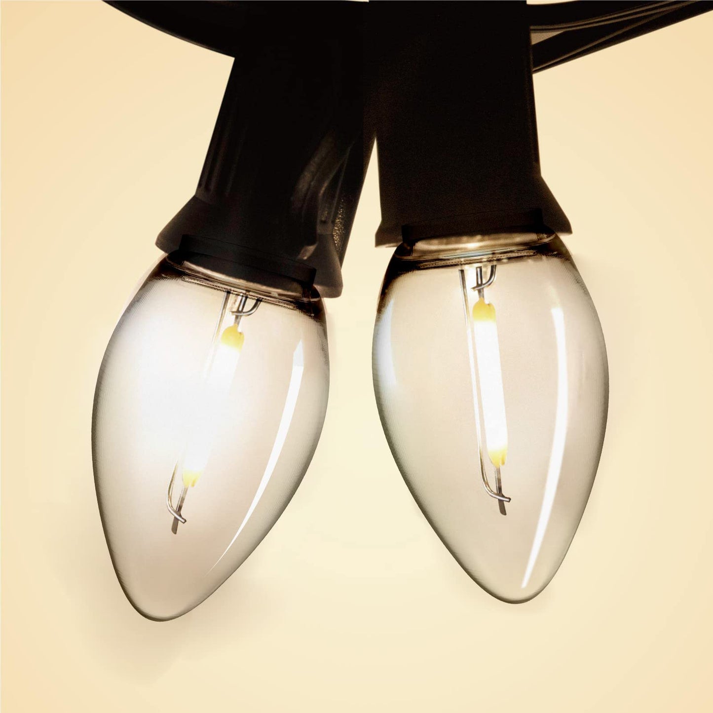 Meconard C7 LED Replacement Christmas Light Bulbs, C7 Shatterproof LED Bulbs for Christmas Indoor Outdoor String Lights, E12 Candelabra Base, Commercial Grade Holiday Bulbs, Warm White, 25 Pack