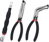 8" Electrical Disconnect Pliers Set 60°Connector Tool Angled Wire Plug Tool Locking Push Tab Pliers for Sensor Plugs Fuel Injectors Wiring Harnesses Removal 37960,37980 (3 Piece Set)