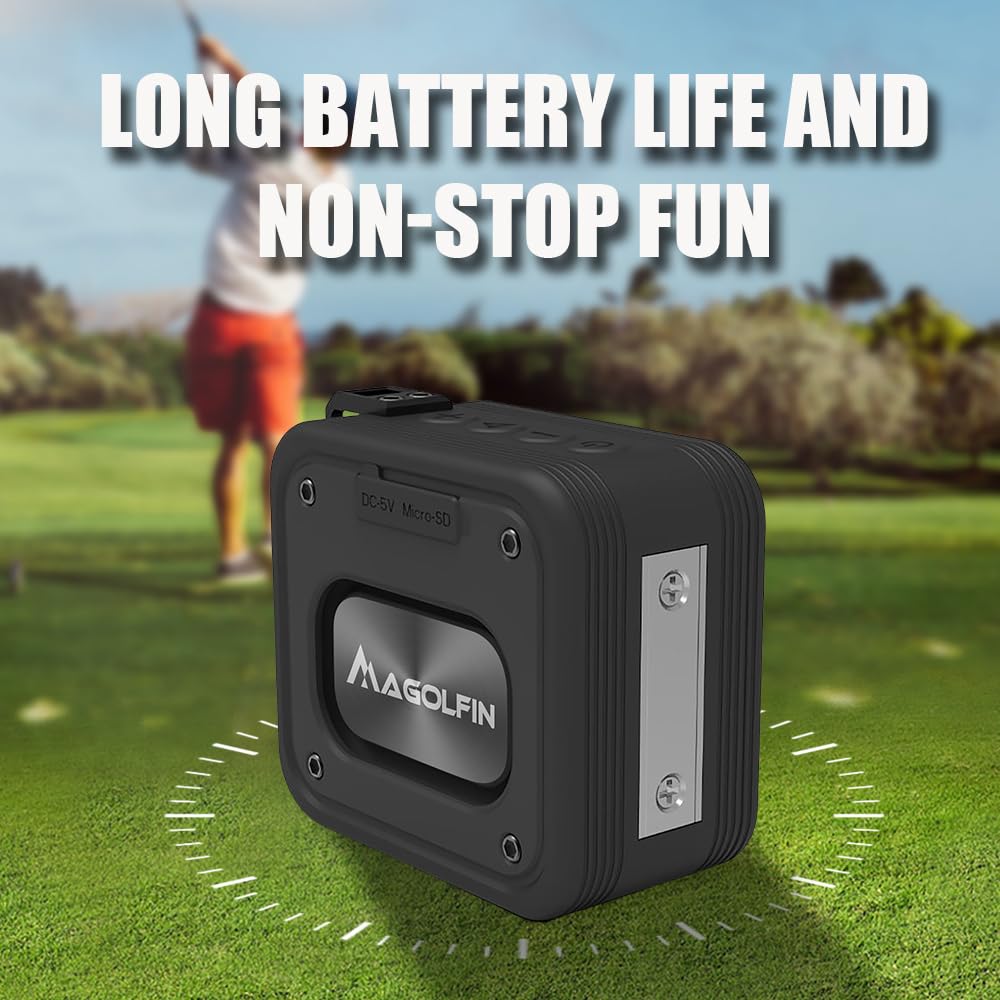 MAGOLFIN 2-Pack Golf Cart Speakers with Storage Case, IPX7 Magnetic Golf Speaker 15H Playtime, 20W Stereo Sound Magnetic Bluetooth Speaker for Golf Cart, Golf Gifts for Men
