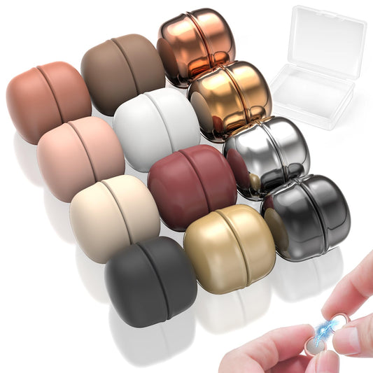 12 piezas de imanes de hijab fuertes alfileres de hiyab para mujer, multiusos, sin pines, magnéticos para bufandas, vestidos