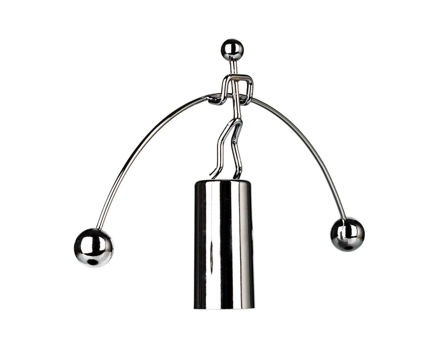 Sunnytech Mini Steel Balance Toy Weightlifter Kinetic Art Balance Toy Balancing Decompressive Science Psychology Home Offic Decor Desk Decor Toy WJ064