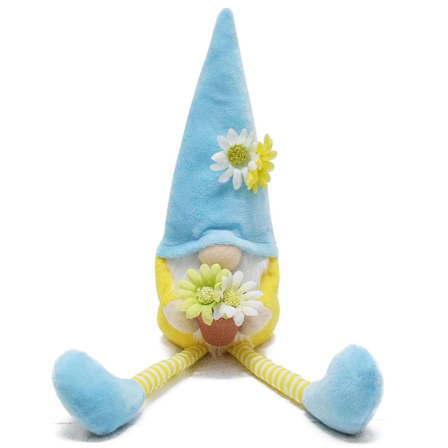 Attiigny Spring Flower Gnome Plush, Set of 3 Flower Spring Summer Gnomes Holiday Ornaments, Handmade Shelf Tiered Tray Decorations Gifts Santa Dolls for Home