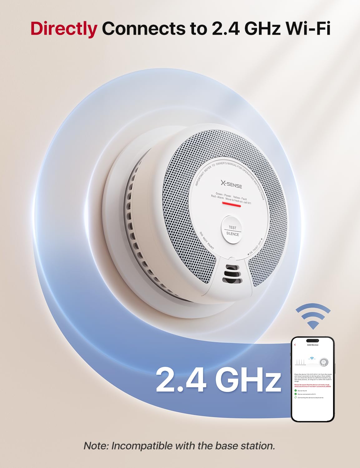 X-Sense Smart Smoke Detector Carbon Monoxide Detector Combo with No Fee App Notification, Replaceable Battery Powered Smoke Detector and Carbon Monoxide Detector, SC06-WX, 1-Pack
